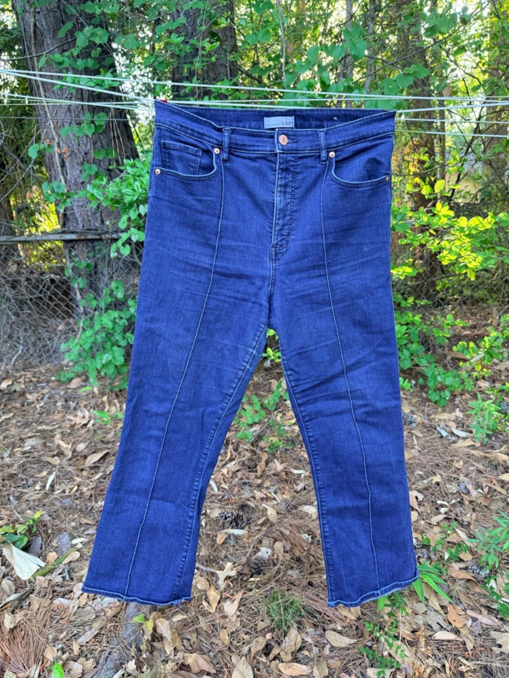 LOFT Bootcut Jeans in Deep Blue Denim